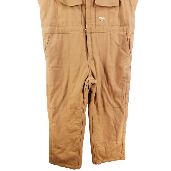 Walls Zero-Zone Mens 2XL Brown Insulated Bib Overalls Regular Cotton - Picture 6 of 10